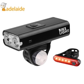 Adelaide 2x T6 LED faro de bicicleta 10W 800LM 6 modos impermeable MTB bicicleta luz trasera