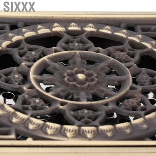 Sixxx - juego de drenaje de suelo (estilo europeo, cobre antiguo, para inodoro, 10 x 10 cm) (8)