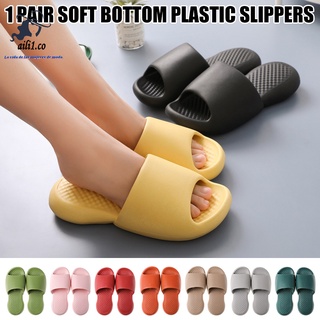 Ultra Suave Zapatillas Macaron Color Antideslizante EVA Flip Flop Para Verano Baño Casa Oficina Sólido 35-45