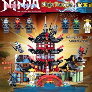 810 piezas Lego Ninja Temple bloques de construcción juguetes educativos para niños