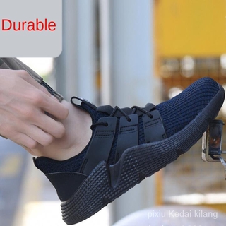 [Nueva llegada]zapatos de seguridad antideslizantes antideslizantes antigolpes protectores de acero puntera botas de los hombres zapatos Kasut Kasut Kerja oBax