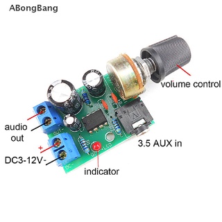 Abongbang/LM386-Placa Amplificadora De Audio (10 W , Mono , 3,5 Mm , DC , 3-12 V , Control De Volumen)