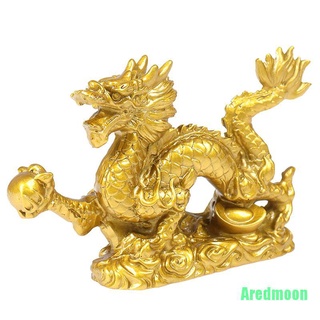 Estatua De zodiaco china Twelve Aredmoon estatua dragón dorado/adorno De animales Para muebles/hogar