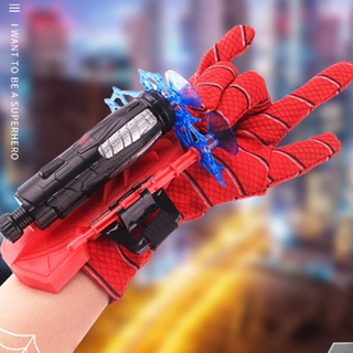 JTKE Marvel Spiderman Figura Juguete Plástico Cosplay Guante Lanzador Conjunto (1)
