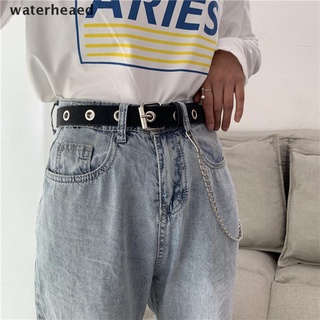 (waterheaed) mujer punk cadena moda cinturón ajustable cintura con ojales cadena cinturón simple en venta (6)