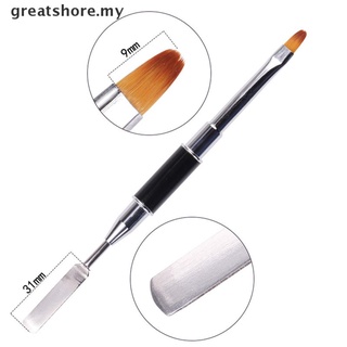 [Greatshore] cepillo de poligel de poligel UV para uñas/pincel de corte de doble punta para uñas [MY]