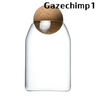 Biberón De gasachimp1 botella Transparente Para guardar corcho/botella sellada Para dulces/Café/granos (1)