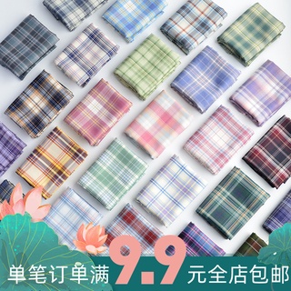 【Overseas stock】[Estoque estrangeiro] tecido xadrez com fios tingidos JK saia intestino grosso cabelo círculo gravata borboleta uniforme japonês saia plissada tecido de poliéster