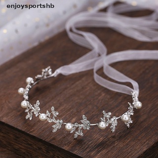 [enjoysportshb] Silver Bride Pearl Headband Tiaras Headpiece Party Wedding Hair Jewelry Luxury [HOT]
