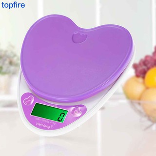WH-B18L 5kg/1g adorable en forma de corazón Digital básculas de cocina LCD alimentos balanzas electrónicas de cocina dieta banco de pesaje (1)