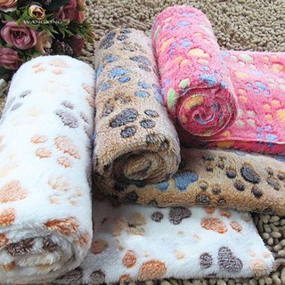 Wx manta de terciopelo suave con estampado de pata de gato/perro/cachorro/manta cálida para cama
