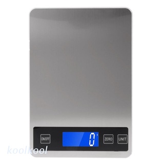 Kool básculas digitales de cocina 22lb/10kg botón táctil de carga impermeable escala de cocina