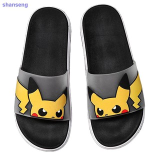 Pikachu zapatillas hombres s verano 2021 nueva ola personalidad antideslizante moda exterior desgaste suave fondo sandalias de playa al aire libre
