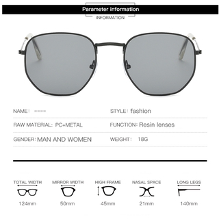 Lentes de sol planas hexagonales para hombre/mujer estilo/Vintage mujer señoras sexy gafas de sol Retro moda gafas de sol para mujeres (8)