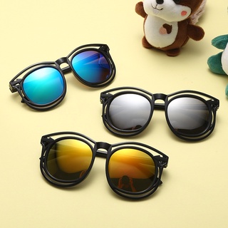(KIQI-FASHION) Gafas de sol para niños con montura redonda, gafas de sol con protección UV de moda retro, adecuadas para gafas de sol para hombres y mujeres (2)