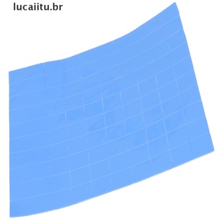 100 pzs 10x10 X 0.5mm almohadilla Térmica de Cpu disipadora de silicón conductora (Lucaitu)