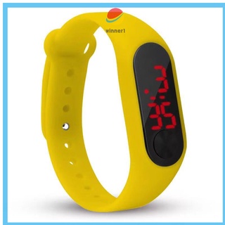 Reloj de pulsera de silicona para hombres y mujeres electrónico colores caramelo relojes LED Casual reloj deportivo (6)