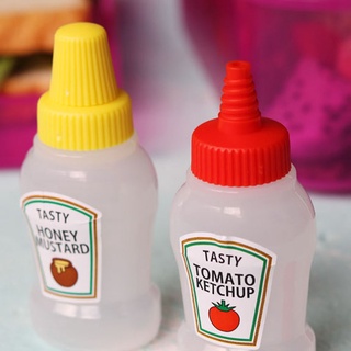 farinacci 25ml contenedor de ensalada mini botella de salsa botella de salsa 2pcs/set portátil pequeño a prueba de fugas para la caja de almuerzo tomate ketchup dispensador (2)