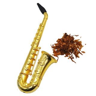 mini saxofón forma de fumar pipa de aleación de alta calidad portátil de la tubería de longitud 97mm (4)