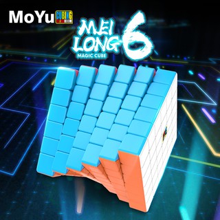 Moyu Meilong pegatina profesional 6*6*6 cubo mágico velocidad rompecabezas 6x6 cubo juguetes educativos cubo de rubik 65mm