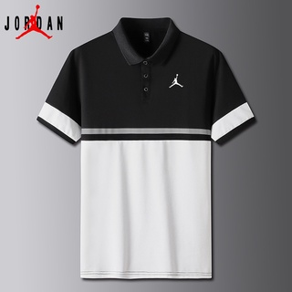 nike air jordan polo camisa de manga corta de los hombres de algodón de media manga camisa de gran tamaño solapa camiseta