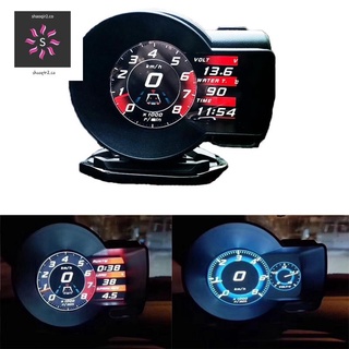 profesional obd head up pantalla multifunción coche digital boost medidor de voltaje medidor de velocidad de agua temperatura alarma auto herramienta de diagnóstico