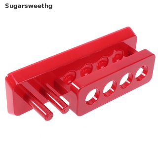 shg> 1pc plástico rojo tubo de prueba estante 6 agujeros soporte soporte laboratorio tubo de prueba estante bien