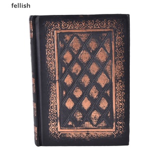 [Fellish] Retro Vintage Journal Diary Notebook Leather Blank Sketchbook Paper Hard Cover, 436CO