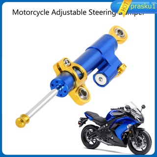 [PRASKU1] Amortiguadores de dirección Universal para motocicleta, accesorio estabilizador para Kawasaki azul