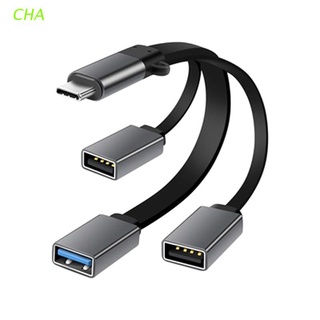 CHA 3 en 1 tipo C OTG Cable adaptador divisor 1 USB 3.0 y 2 USB 2.0 Cable de extensión para lector de datos disco 1Pack