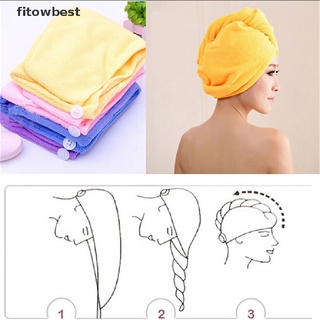 Fbmy toalla de microfibra para envoltura de cabello/toalla de secado para baño Spa/gorro turbante/ducha seca