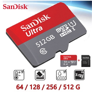 SanDisk 512G Tarjeta de memoria SD tarjeta SD Micro SD velocidad 100MB/S Ultra A1 clase 10 Original/giott6/