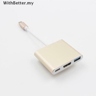 [withbetter] Adaptador de concentrador de carga USB tipo C a 4K HDMI convertidor USB-C para Macbook [MY]