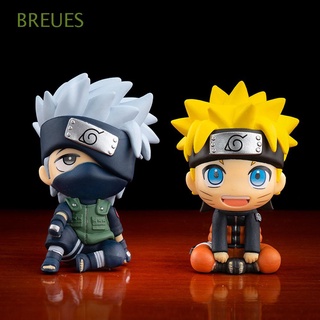 BREUES Anime Figurine Model Hot Blood Anime Doll Ornaments Naruto Action Figures Uzumaki Naruto Kakashi Scultures Gifts Doll Toys Car Decoration Toy Figures