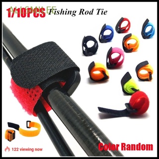 ALLSMILEE High Quality Fishing Rod Tie Non-slip Holder Nylon Bandage Stick Multicolor Firm Reusable Belt