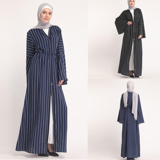 Mujer Cardigan vestido musulmán Outwear Kimono Abaya Dubai túnica Kaftan otoño túnica