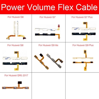 volumen y potencia flex cable para huawei ascend g6 g7 g8 g7 plus g9 lite gr5 2017 interruptor lateral de la llave flex cinta de piezas de repuesto