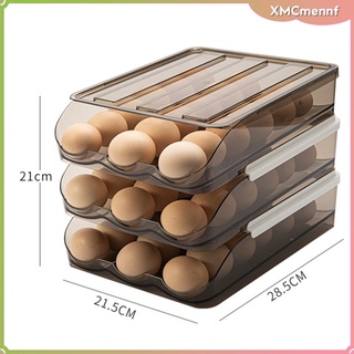 caja de huevos refrigerador auto rodante pato huevos bandeja ahorro espacio hogar cajón contenedor organizador (7)
