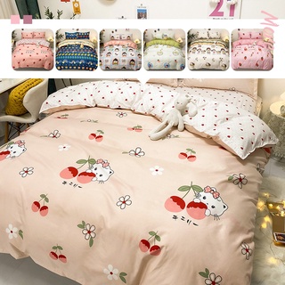 juego de ropa de cama 4 en 1 de dibujos animados de frutas conjuntos de cama lindo edredón juego de sábana plana king queen sábana almohada