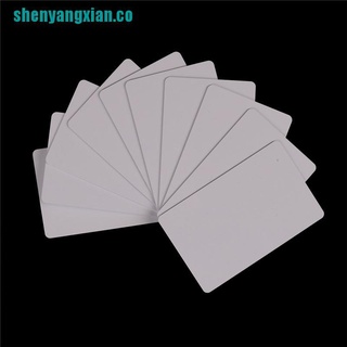 SHEN 10pcs PVC en blanco tarjeta NFC etiqueta 1k S50 IC 13.56MHz lectura escritura RFID