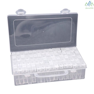 Cajas Organizadoras Diamante 64 ranuras De Plástico Transparente caja De almacenamiento De Acrílico Broca joyería