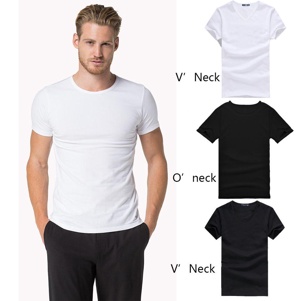 rose fitness simple algodón delgado sólido camiseta de los hombres (7)