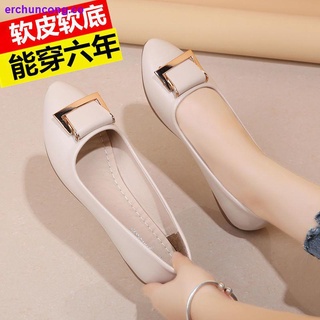 tendon suela suave de cuero de las mujeres s solo zapatos 2021 estilo nuevo de un paso de la moda coreano zapatos puntiagudo del dedo del pie suave suela cómoda de las mujeres s zapatos