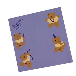 leal lindo notas adhesivas suministros escolares bloc de notas bloc de notas bloc de notas suministros de oficina portátil mensaje papeleria regalo para estudiante 50 hojas planificador de oso (3)