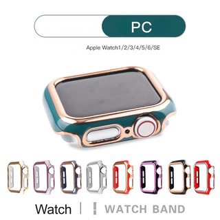 Para Apple Watch SE Series 6 5 4 3 2 40 44 38 42 mm marco duro parachoques moda PC Protector caso