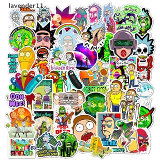 【Nder】 50pcs Cartoon Anime Rick and Morty Stickers DIY Skateboard Stickers Cute Kid Toy .