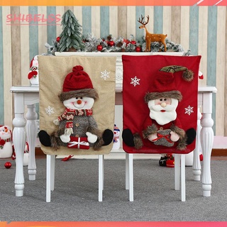 Cubiertas de la silla 3d de navidad casa cena mesa decoración de la silla cubiertas (4)