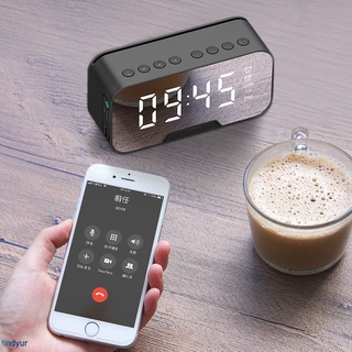 g10 radio fm 2 en 1 altavoz bluetooth inalámbrico/led despertador/inalámbrico mini espejo alarma con reloj de pantalla/tarjeta baja mini altavoz bndyur