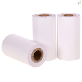[RCC] Poooli blanco blanco pegajoso papel térmico de larga duración rollo de papel de 10 años sin BPA 57 x 30 mm 3 rollos compatibles con impresora térmica Poooli