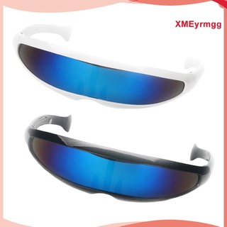 2 lady 80s escudo futurista gafas de sol disfraz gafas de cosplay favores